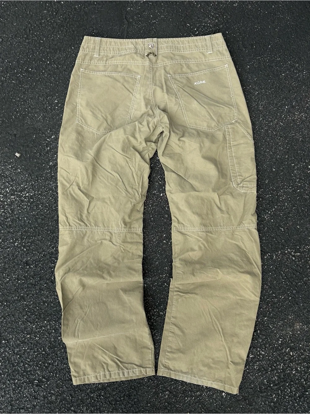 KUHL Pants Mens 34x31 Tan Khaki Kuhldry Hiking Outdoor Cargo Utility Straight